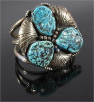 Navajo Nugget Turquoise Sterling Bracelet