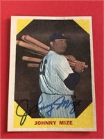 Johnny Mize Signed 1960 Fleer Card