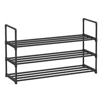 SONGMICS Shoe Rack, 3 Tier Shoe Organizer, Metal