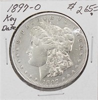 1897-O Morgan Silver Dollar Coin BU