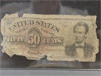 1863 US $.50 Fractional Note