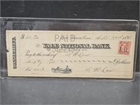 1898 Yale Ntl Bank $50 Cancelled Check
