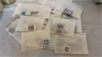 Lot of 25 plus pkgs of used old stamps