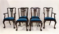 Set of 6 Chippendale Style Mahogany Dining Chairs