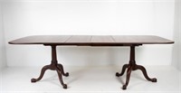 Queen Anne Style Mahogany Dining Table