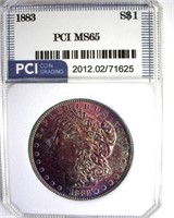 1883 Morgan PCI MS65 Purple Toning