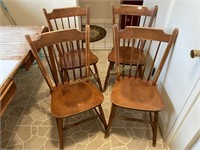 Set of 4 Tell City maple chairs