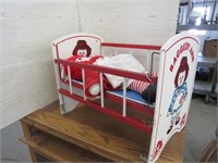 Raggedy Ann Doll Crib and Ann Doll