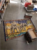 Box of Swan and elephant rug