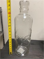 Oversized glass coke Hutchinson bottle
