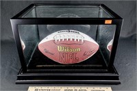 Autographed Colts Football in Display Case