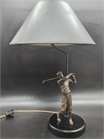 Bronze Golf Statue Lamp. Tested wking
