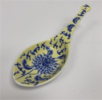 Hand painted Hong Kong, CSA Porcelain Soup Spoon