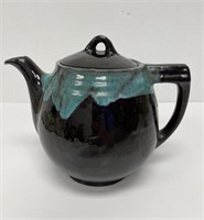 Studio Pottery Green Drip Glaze Teapot