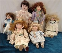 (6) PORCELAIN DOLLS