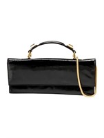 Givenchy Black Leather Gold-tone Top Handle Bag