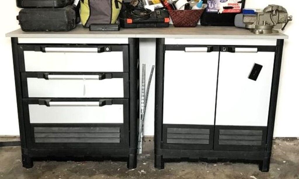 Two Tool Chests & Work Top