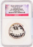 Coin 2015 P Australia $1 Goat NGC PF70