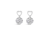 14k Gold Round 1.17ct Diamond Earrings