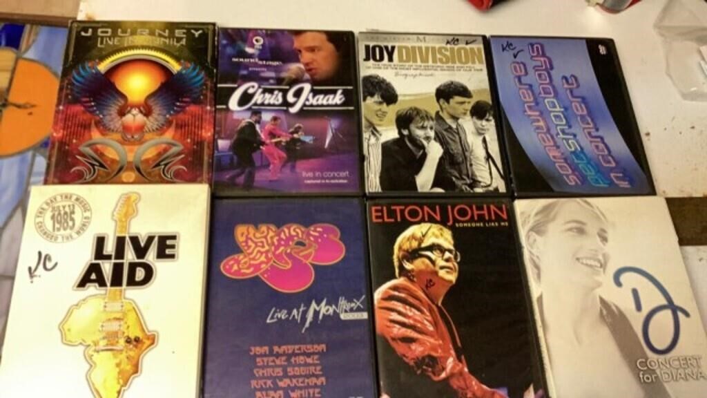 8 Music DVDs Live Aid Elton John Concert For