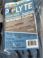 Polyte Microfiber 12 pack 12in x 12in (Blue,