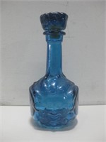10" Blue Glass Decanter