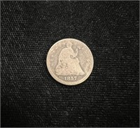 1857 Seated Liberty Half Dime