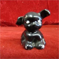 Cast iron puppy paperweight. Carbons ribbons.