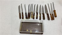 Knives, Storage container & Sharpener
