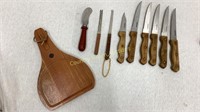 Knives and Cutting Board