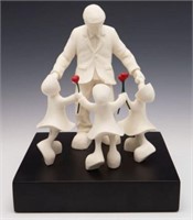 Mackenzie Thorpe Sculpture- "Three Times The Love"