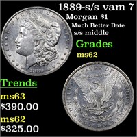 1889-s /s vam 7 Morgan $1 Grades Select Unc
