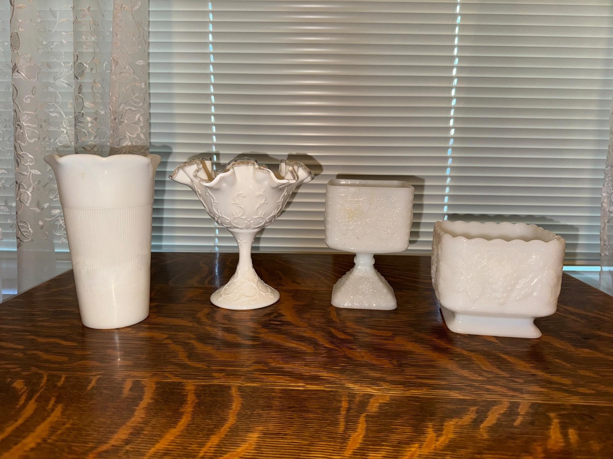 White Glass/Milk Glass Decor