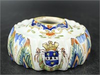 WWII Cherbourg Memento Faience Candlestick