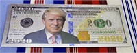 Donald Trump 2020 24k Foil Silver Commemorative