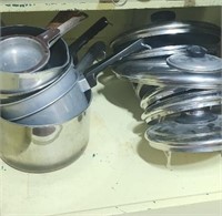 Pots pans and lids