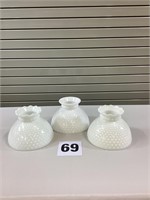 Milk Glass Oil Lamp Globes