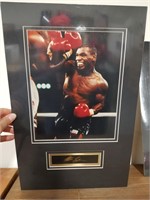 Mike Tyson Matted Photograph And Autograph