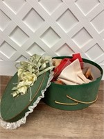 Vintage box with linens