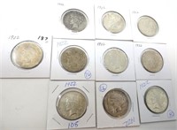 10 - 1922 Peace silver dollars