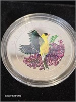 2010 25 cent Coloured Goldfinch Coin