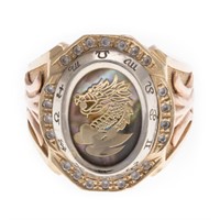 A Gentlemen's Dragon Ring in 14K Gold