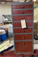 L361- Primitive wood Cabinet with Drawers