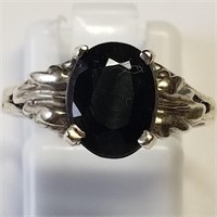 S/Sil Sapphire Ring