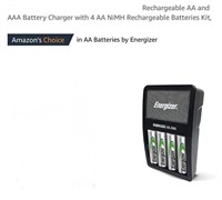Rechargeable AA Batteries Kit