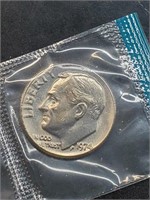 Uncirculated 1974 Roosevelt Dime In Mint Cello