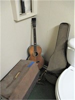 Vintage Guitar, Guitar Case and Luggage Box