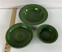 (3) Forrest Green Fiesta Bowls