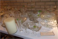 Large table top glassware lot-some good stuff