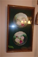 Beautiful hand painted framed plates